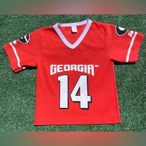 Vintage 90’s Franklin Georgia Bulldogs Jersey Shirt Boys Toddler Size 4T